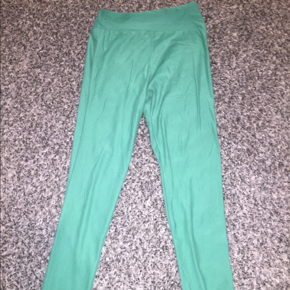 Lula roe green girls leggings